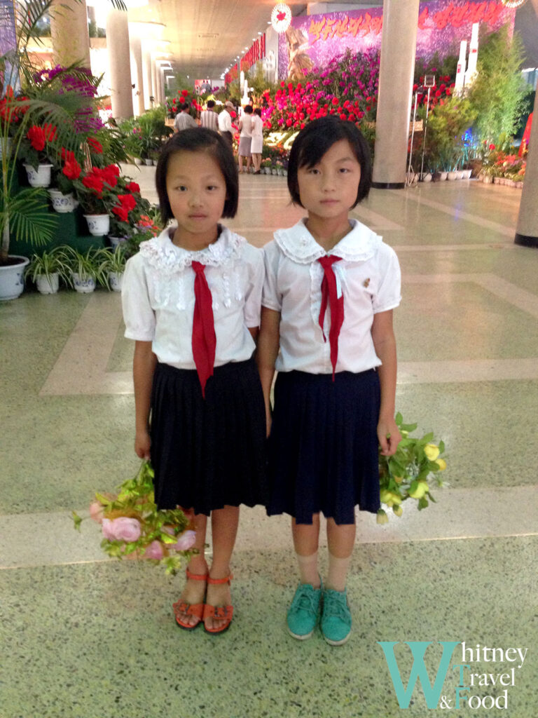 North Korea 4 Days Students with a red scarf