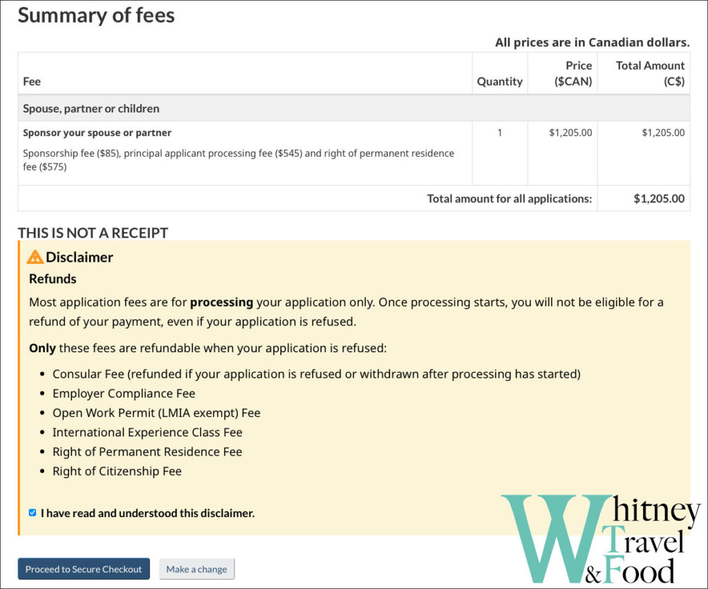 common law living inside canada Fee Payment 4