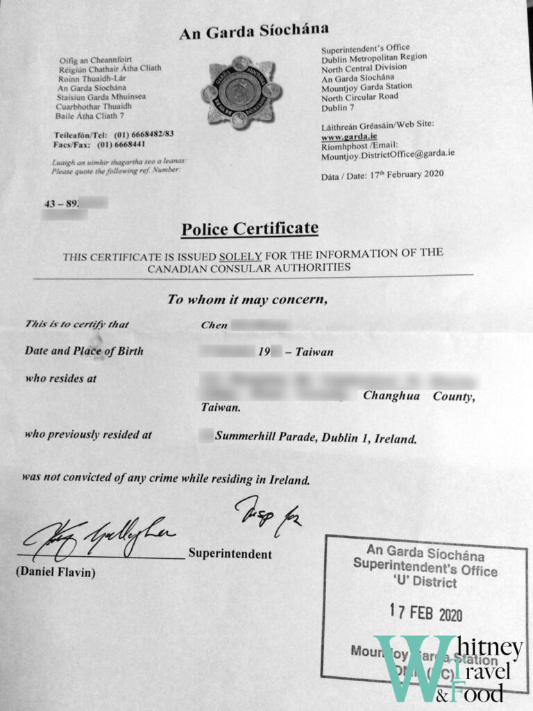 ireland police certificate 5