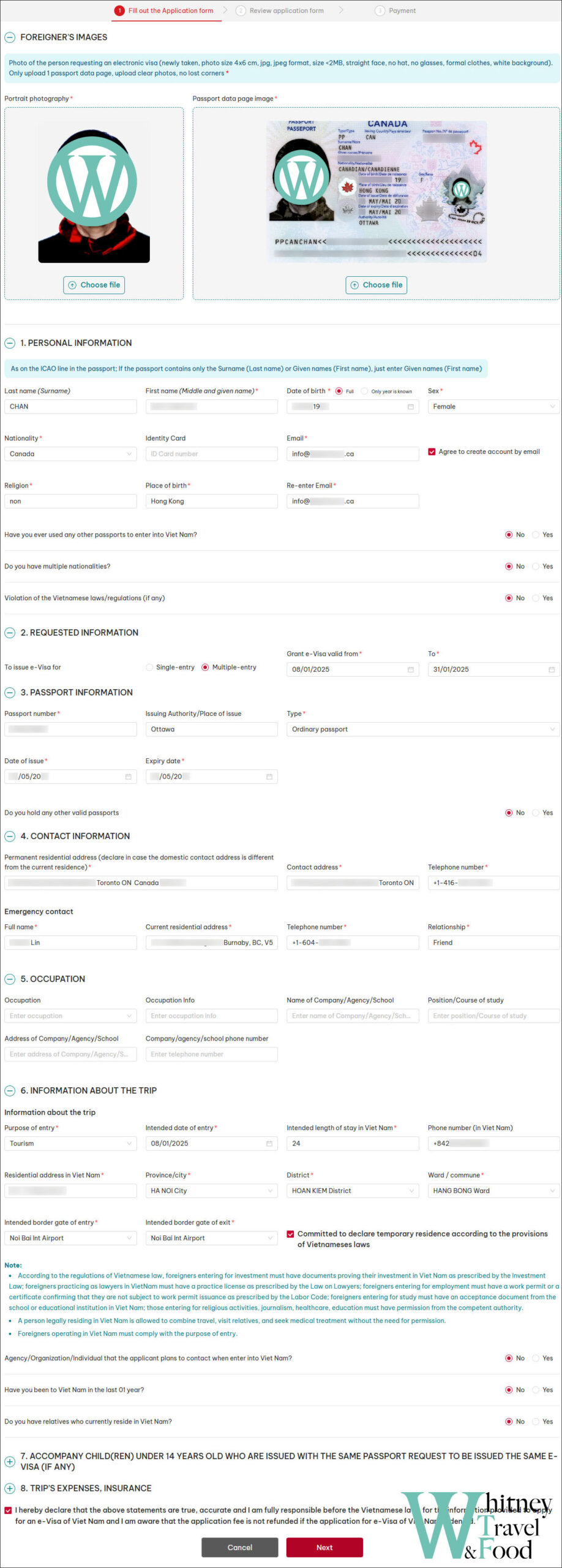 vietnam e visa fill out the form 3 scaled