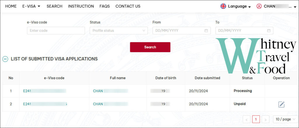 vietnam e visa fill out the form 7