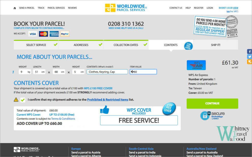 英國到台灣快遞空運推薦:WORLDWIDE Parcel Services 價格實惠、三天抵台 9 worldwide parcel services 9